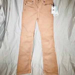 7 for all mankind girls peach pink jeans size 8